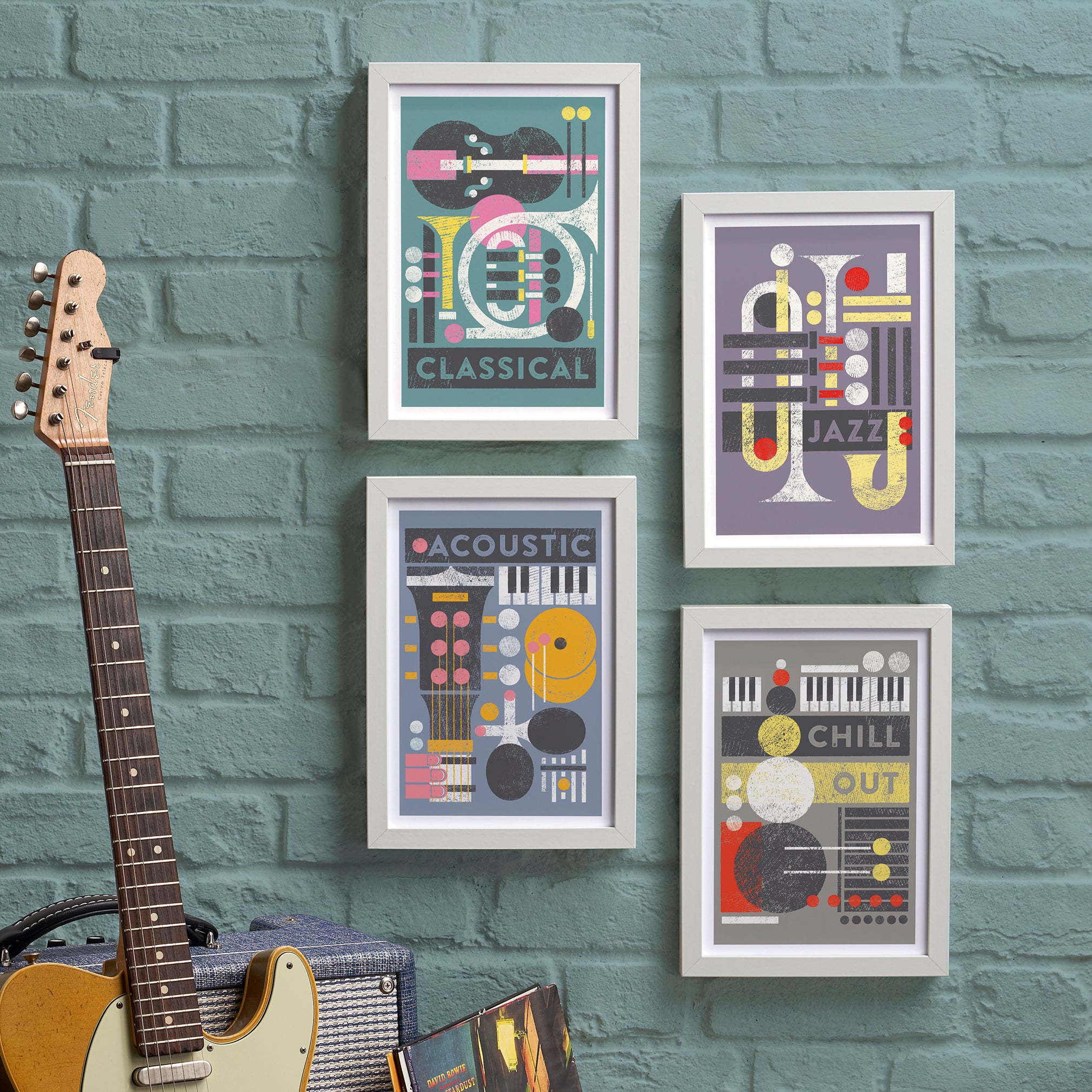 Music Genre Graphic Digital Art Print PDF Collection by Julian
