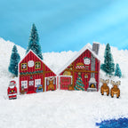 3D Santa House (North Pole Village - Part 2) Cross Stitch PDF Patterns