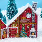 3D Santa House (North Pole Village - Part 2) Cross Stitch PDF Patterns