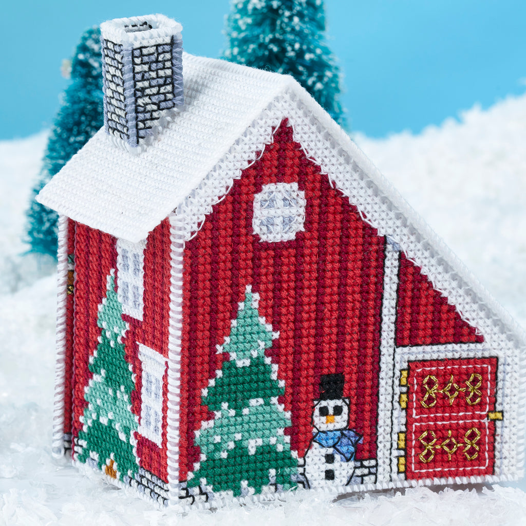 3D Santa House (North Pole Village - Part 2) Cross Stitch PDF Patterns