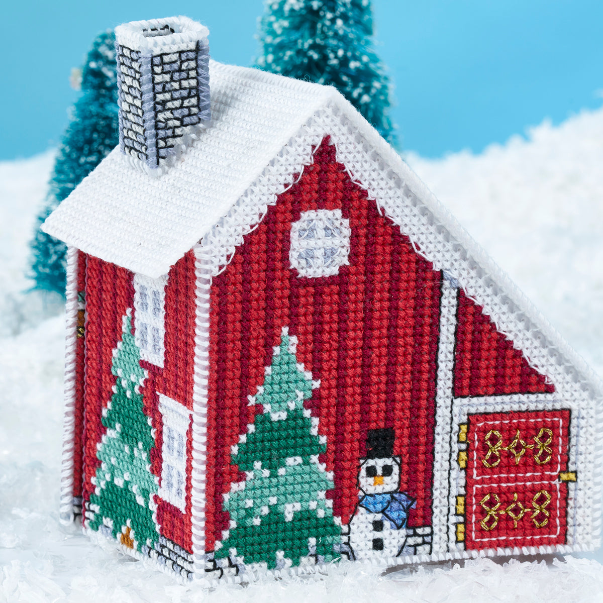 3D Santa House (North Pole Village - Part 2) Cross Stitch PDF Patterns