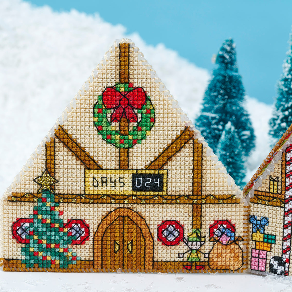 3D Santa's Workshop (North Pole Village - Part 1) Cross Stitch PDF Patterns