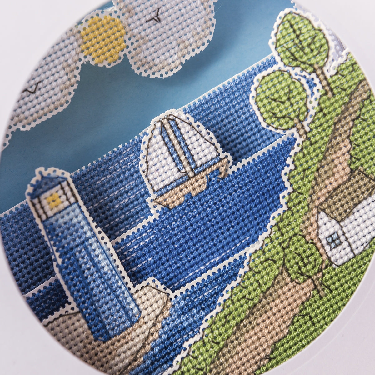 Paper Cut Pictures 3D Cross Stitch PDF Pattern