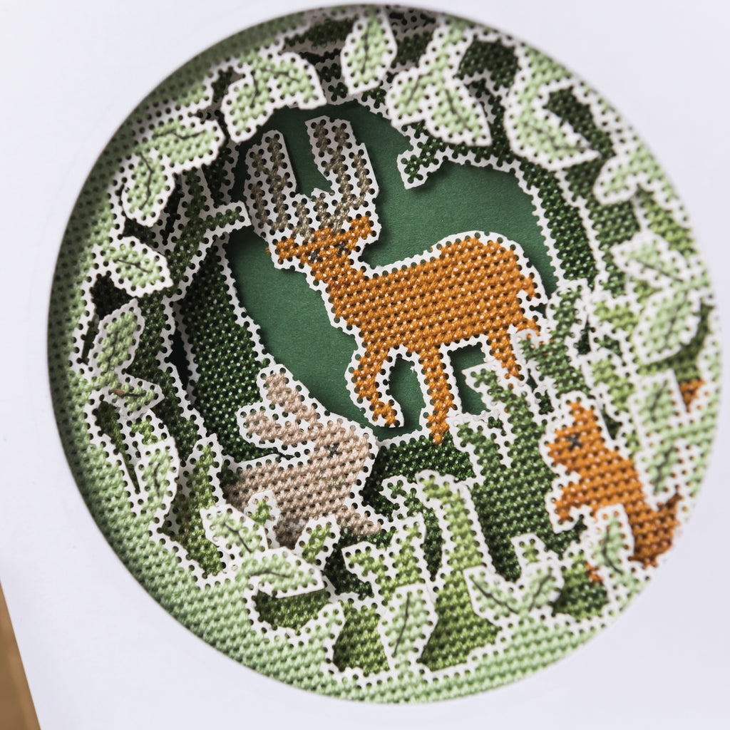 Paper Cut Pictures 3D Cross Stitch PDF Pattern