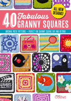 A collection of various colorful granny square crochet patterns displayed in a grid format.