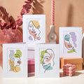 Abstract Portraits Cards Cross Stitch Patterns