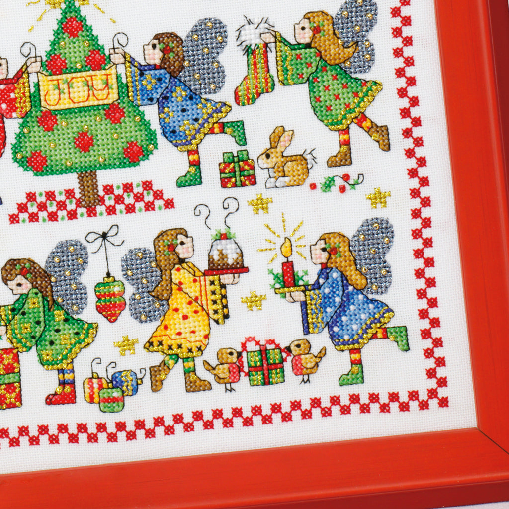 Festive Angels Cross Stitch PDF Pattern