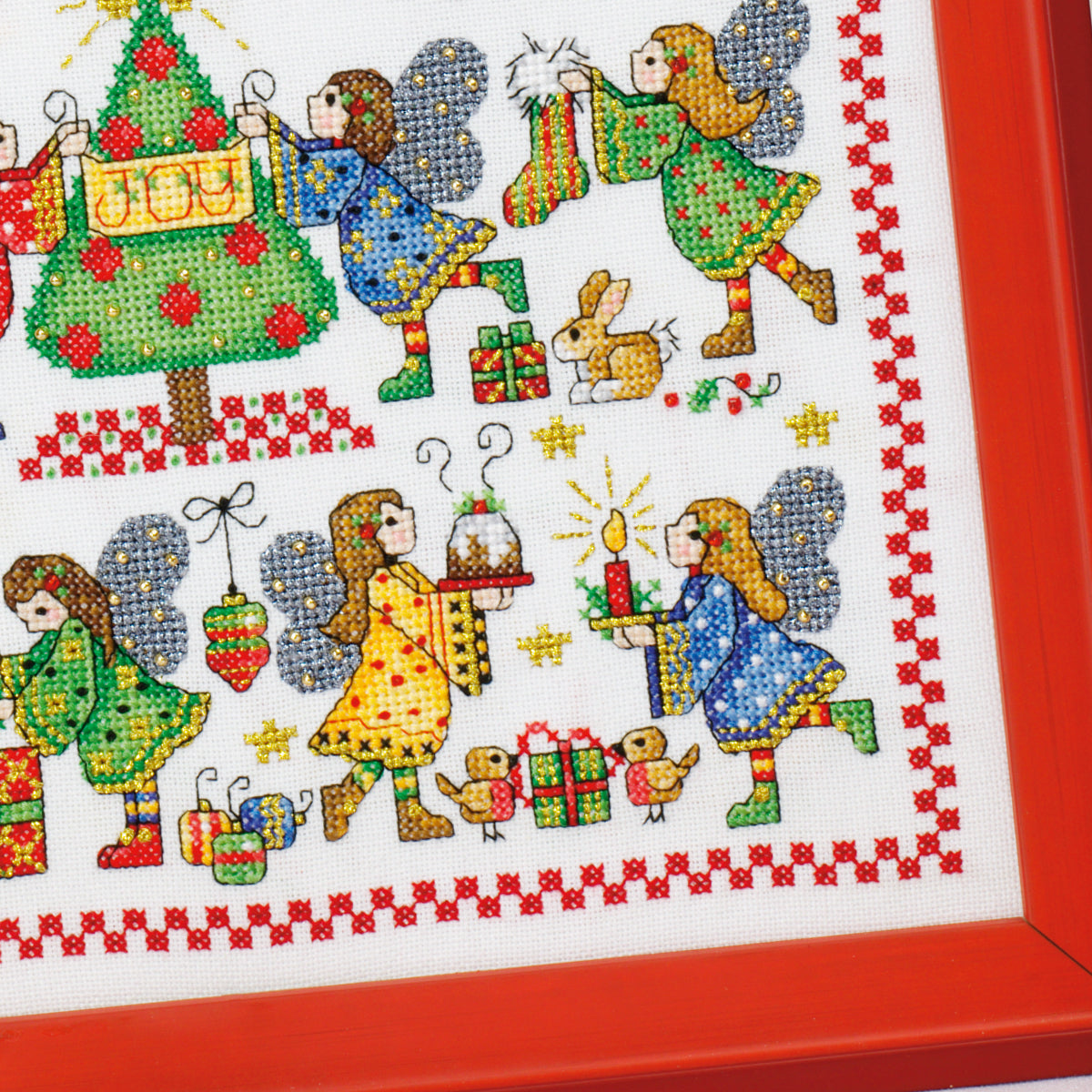 Festive Angels Cross Stitch PDF Pattern