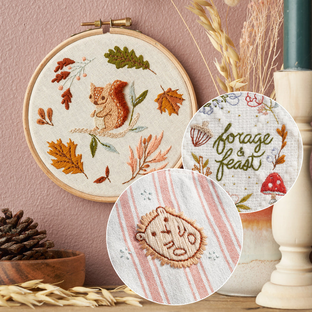 Autumn Woodland Collection Embroidery Motifs PDF (with 30 designs included)
