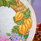 Autumn Flower Wreath Cross Stitch PDF Pattern