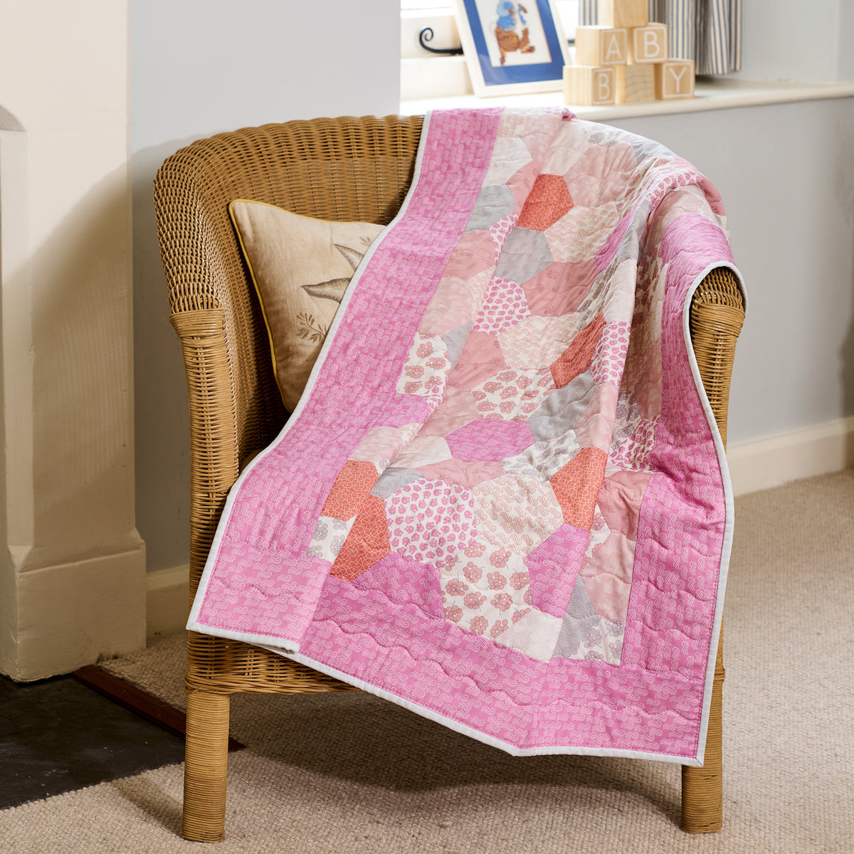 Baby Hexagon Quilt Pattern PDF