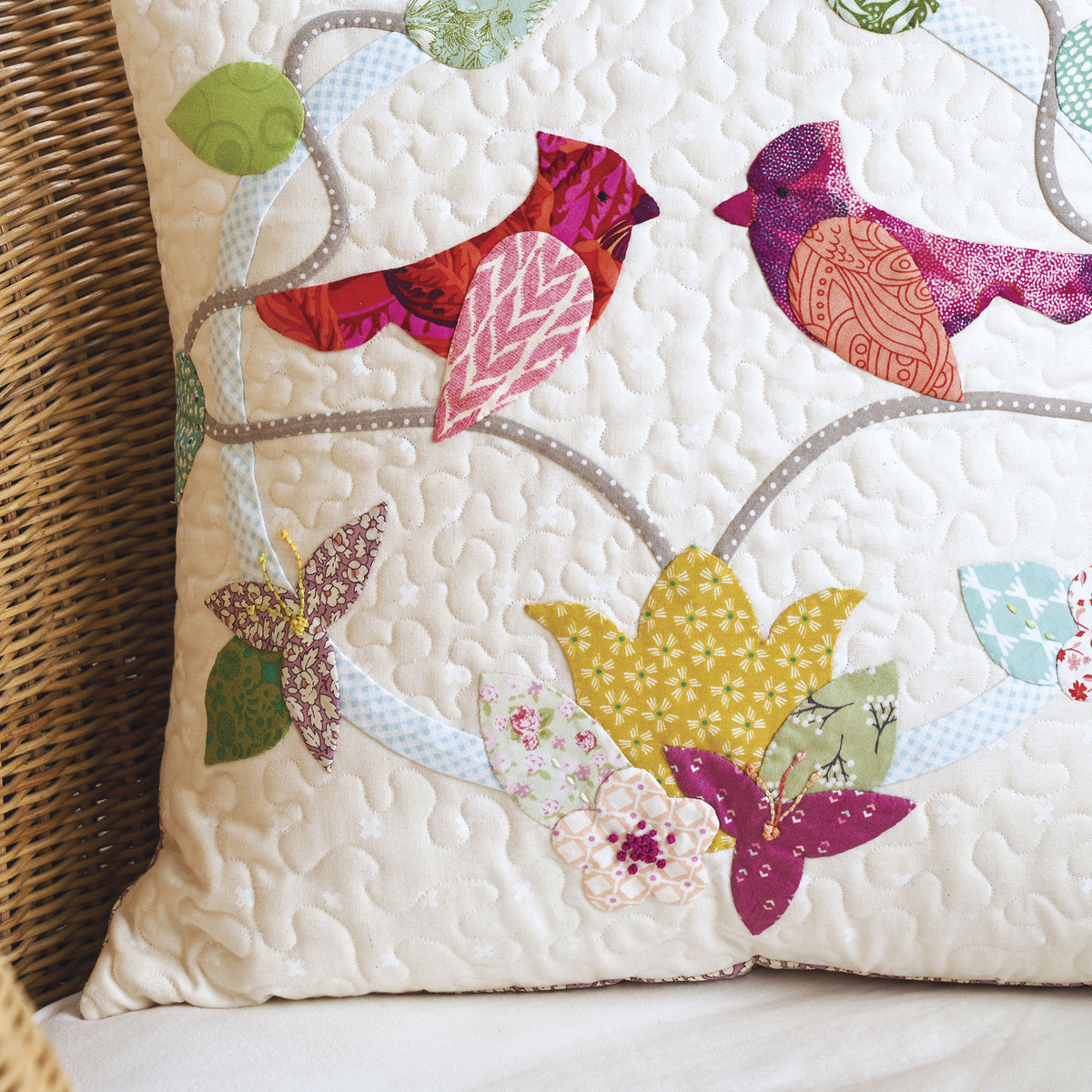 Applique Bird Cushion Pattern PDF