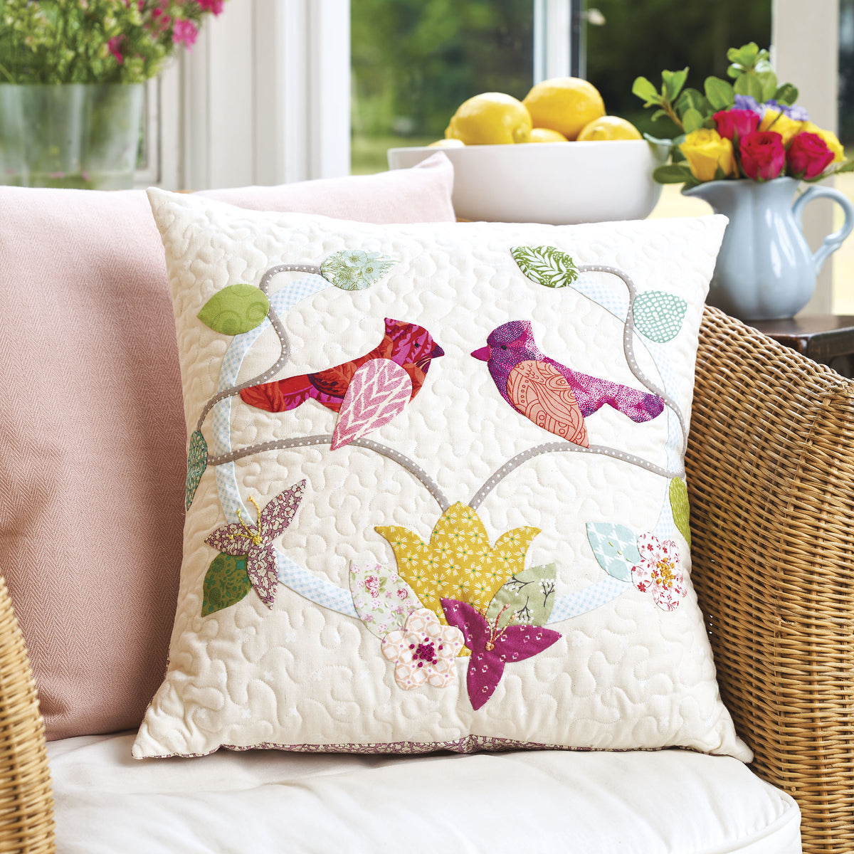 Applique Bird Cushion Pattern PDF