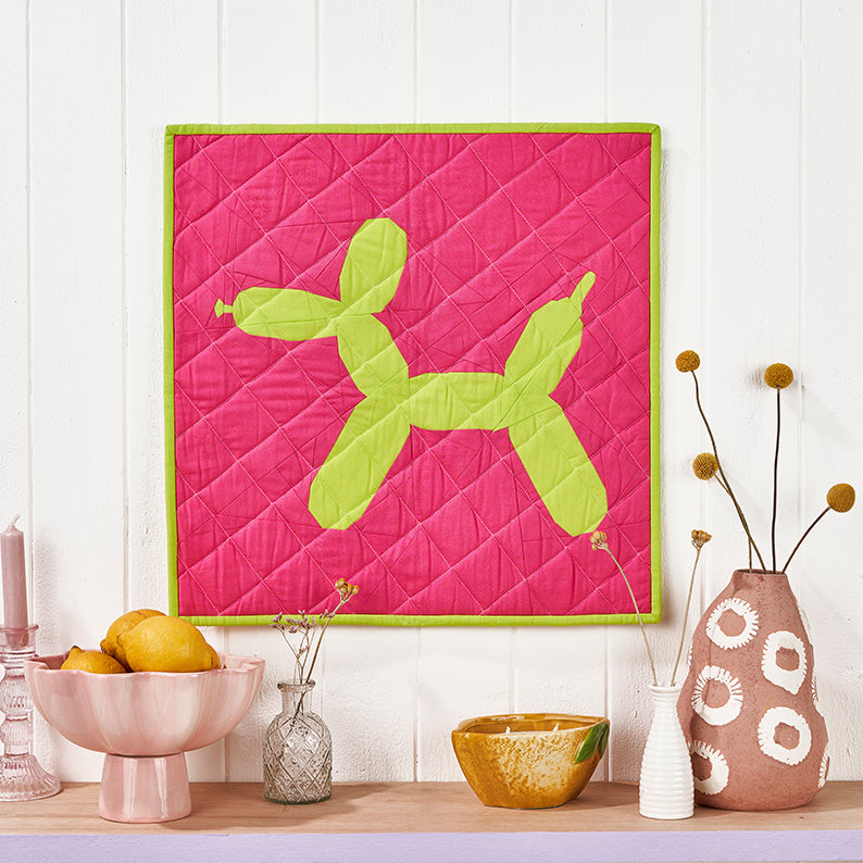 Balloon Dog FPP Mini Quilt PDF Pattern