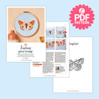 Beautiful Butterfly Embroidery Hoop Pattern PDF