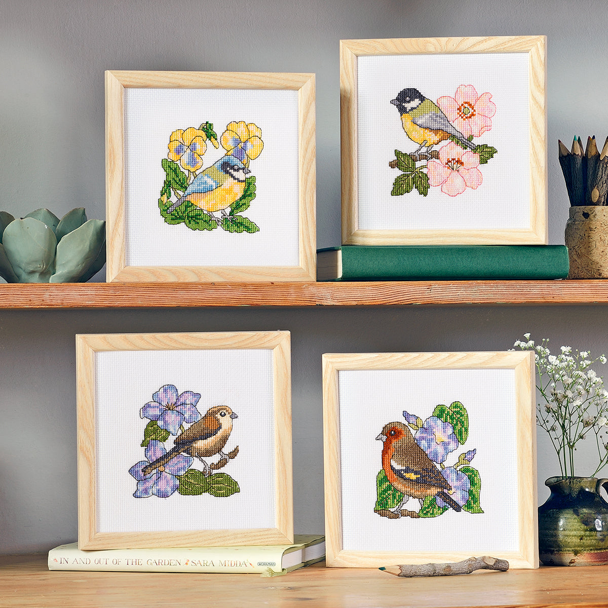 Garden Birds Cross Stitch PDF Patterns