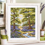 Spring Bluebell Woodland Cross Stitch Pattern PDF