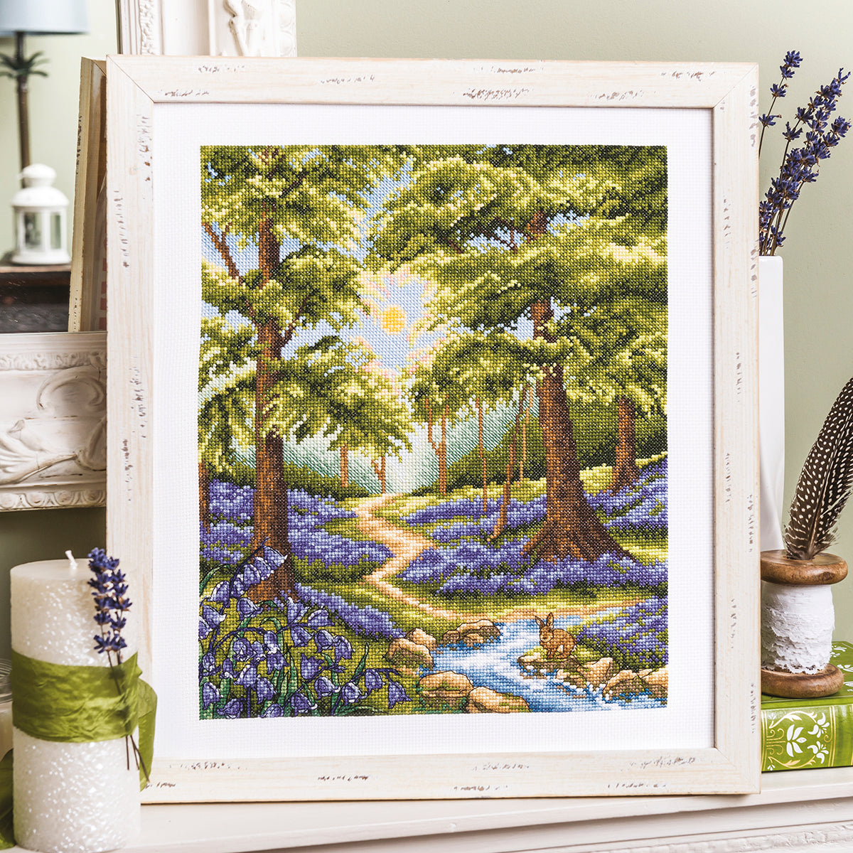 Spring Bluebell Woodland Cross Stitch Pattern PDF