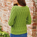 Boat Neck Cable Jumper Knitting Pattern PDF
