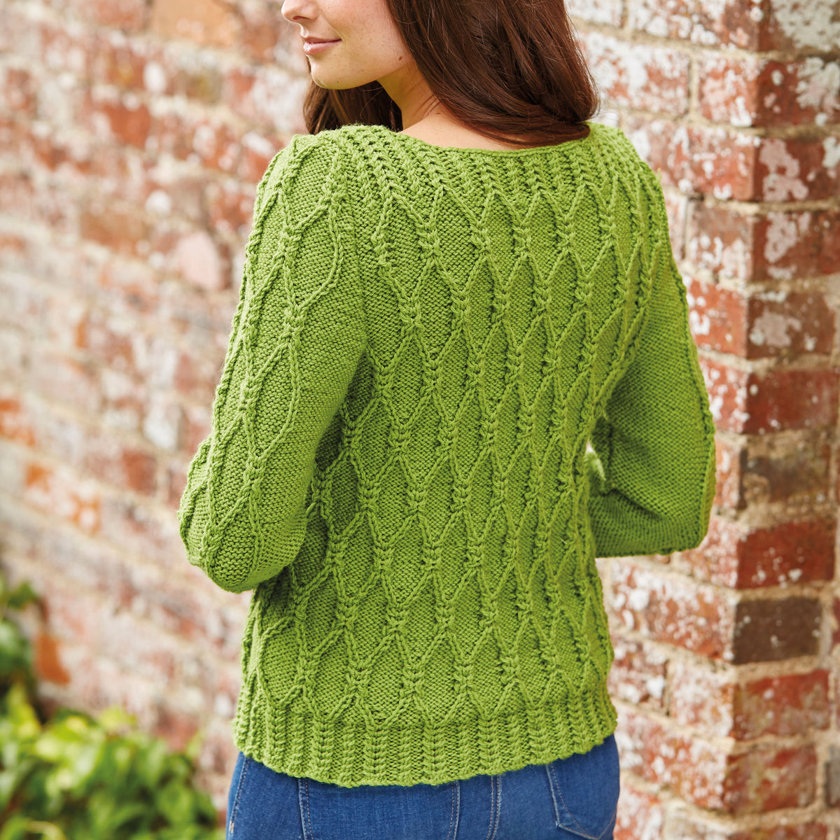 Boat Neck Cable Jumper Knitting Pattern PDF