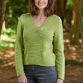Bracken V Neck Sweater Knitting Pattern PDF