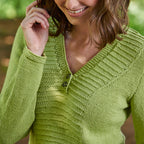 Bracken V Neck Sweater Knitting Pattern PDF