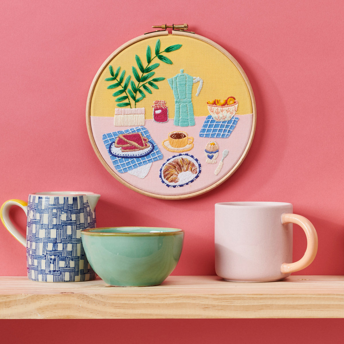 Breakfast Embroidery Hoop Pattern PDF