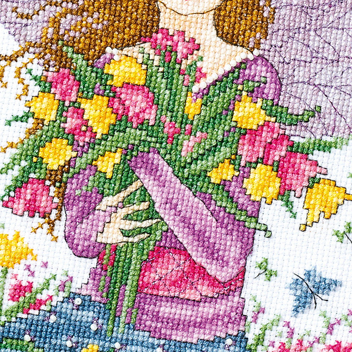 Tulip Fairy Cross Stitch PDF Pattern