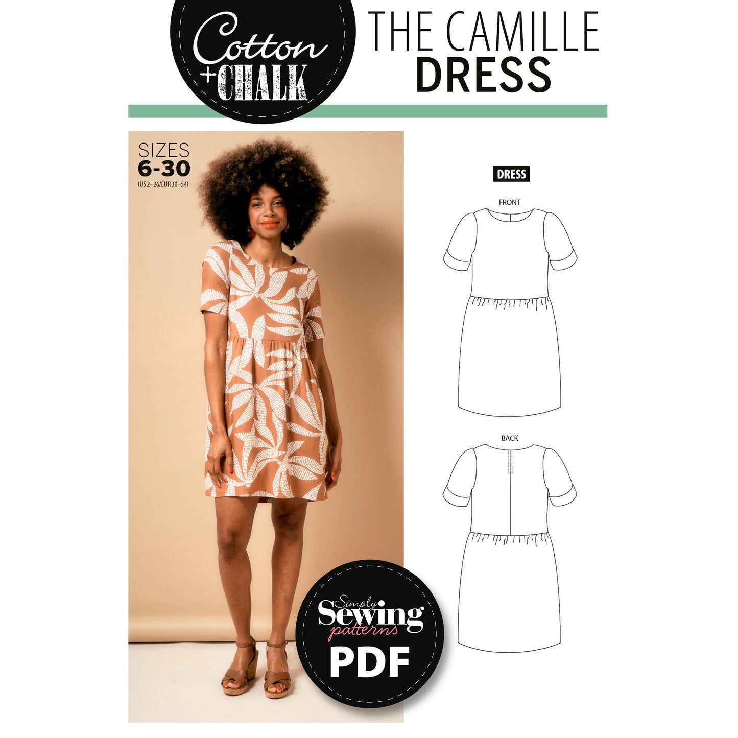 Camille Dress Sewing Pattern PDF Camille Dress Sewing Pattern PDF