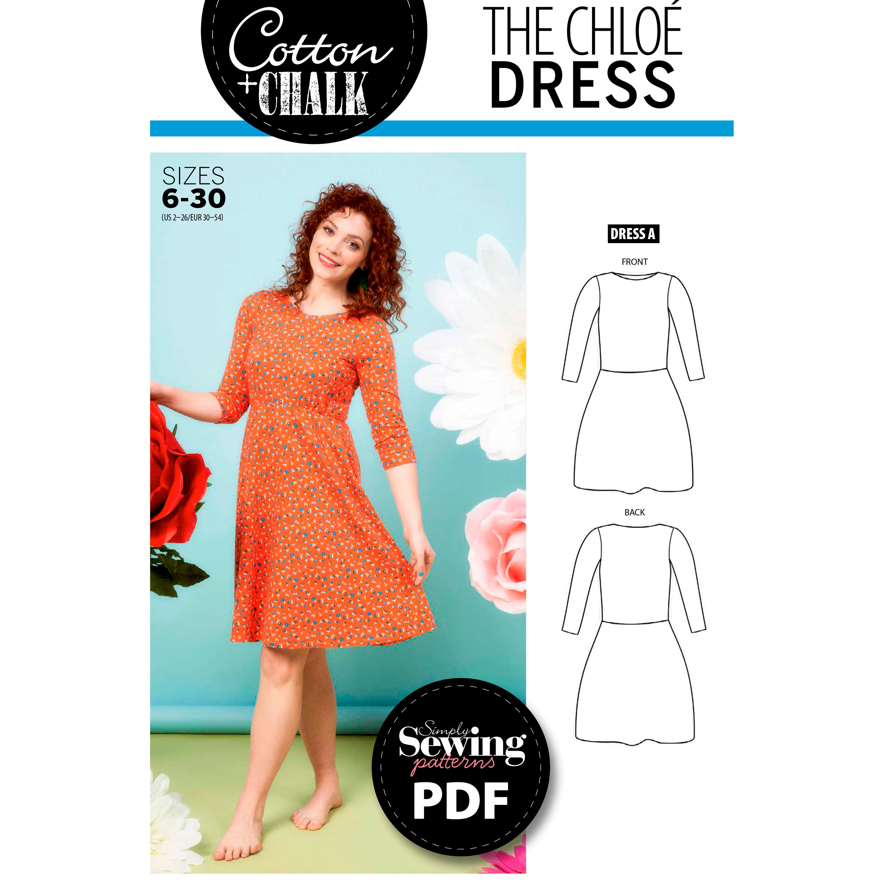 Chloe Dress Sewing Pattern PDF
