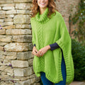 Cabled Poncho Knitting Pattern PDF