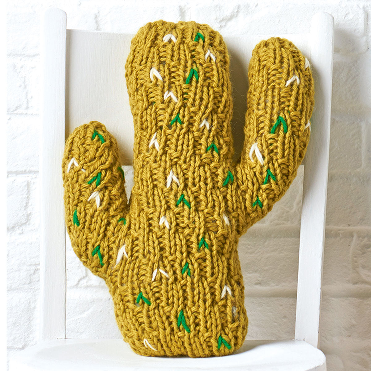 Cuddly Cactus Cushion Knitting Pattern PDF