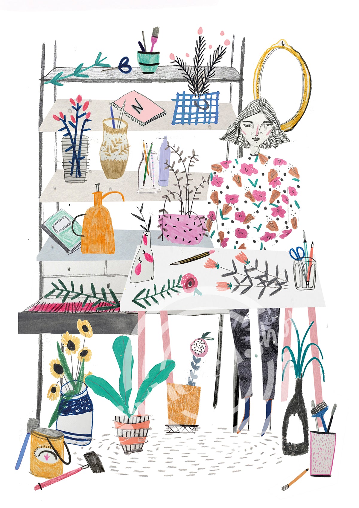 'The Florist' Digital Art Print PDF by Amyisla McCombie