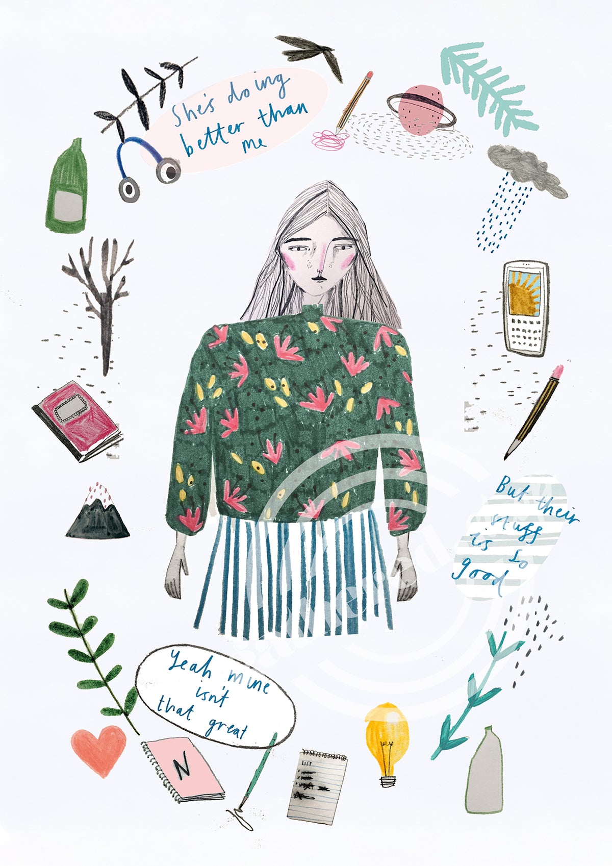 'Self doubt' Digital Art Print PDF by Amyisla McCombie