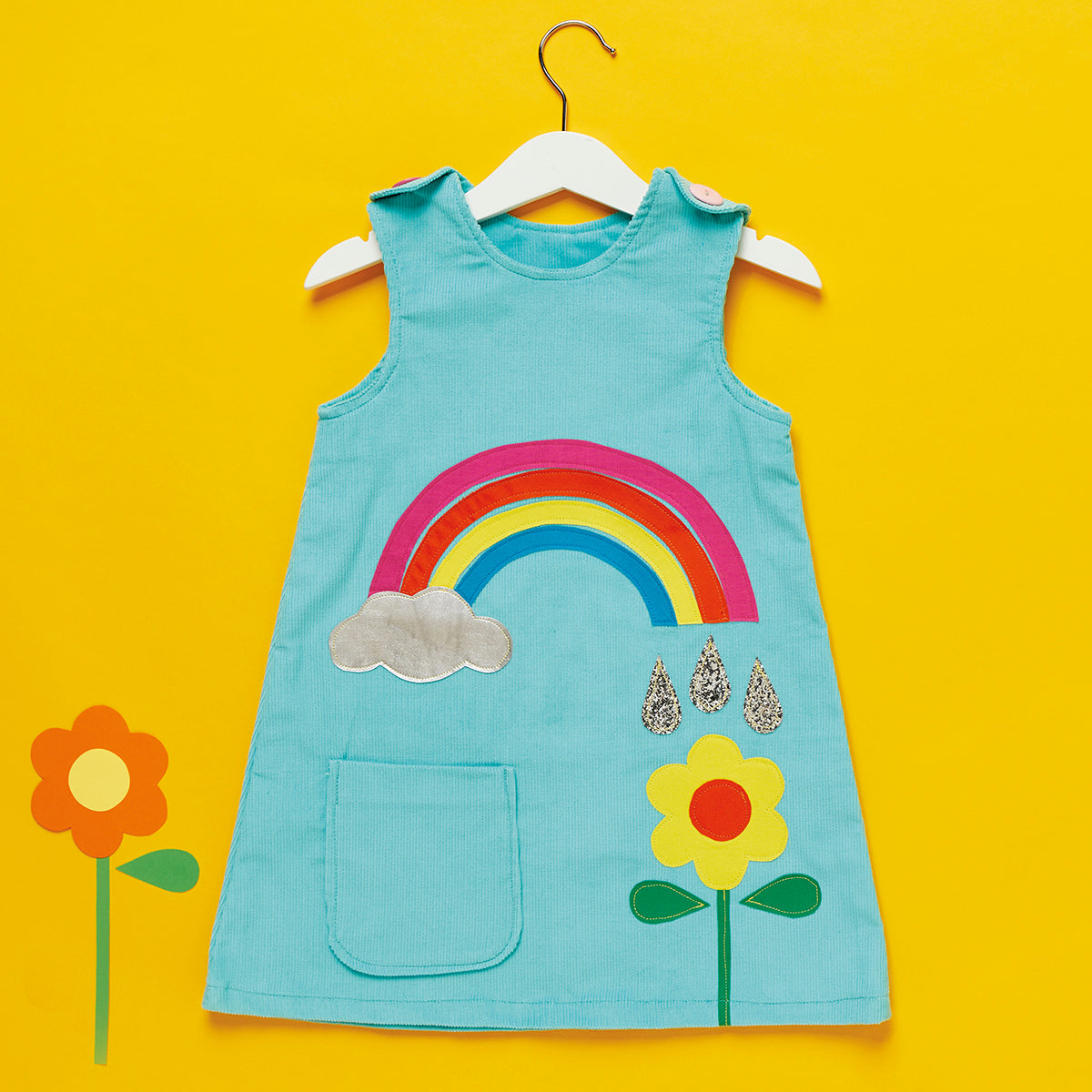 Children's Pinafore Rainbow Dress Sewing Pattern PDF
