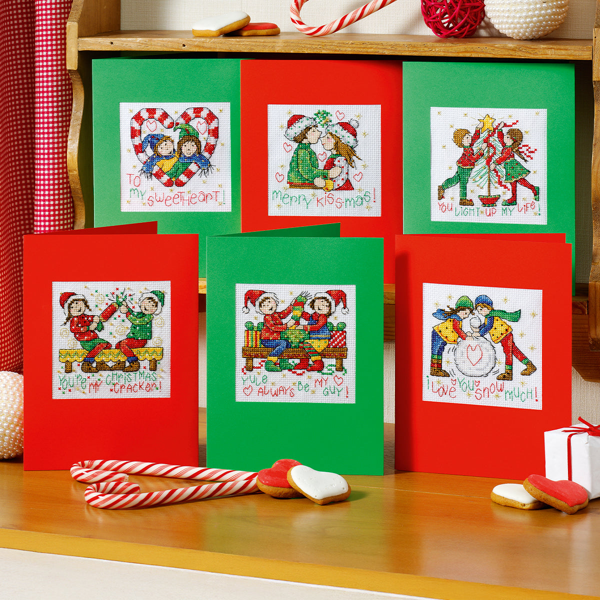 Christmas Couples Cards Cross Stitch PDF Patterns