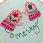 Christmas Mittens Hoop Embroidery Pattern PDF