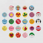 Mini Bauble Tags Cross Stitch PDF Pattern