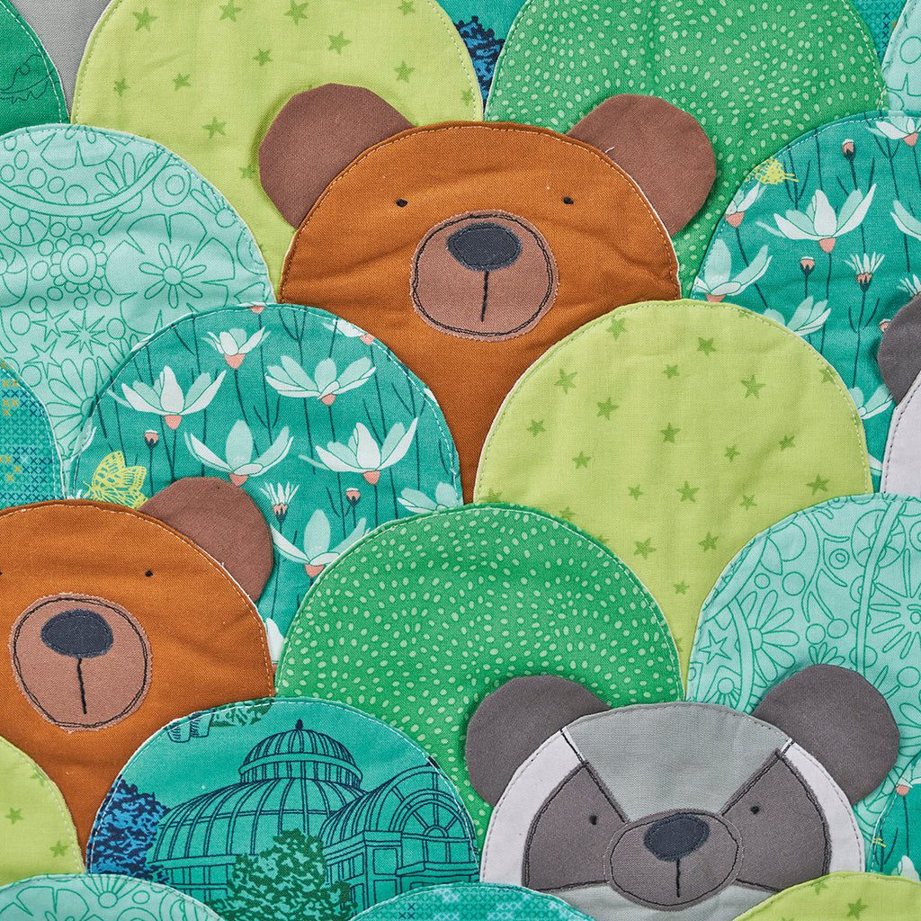 Clamshell Bear & Raccoon Mini Quilt