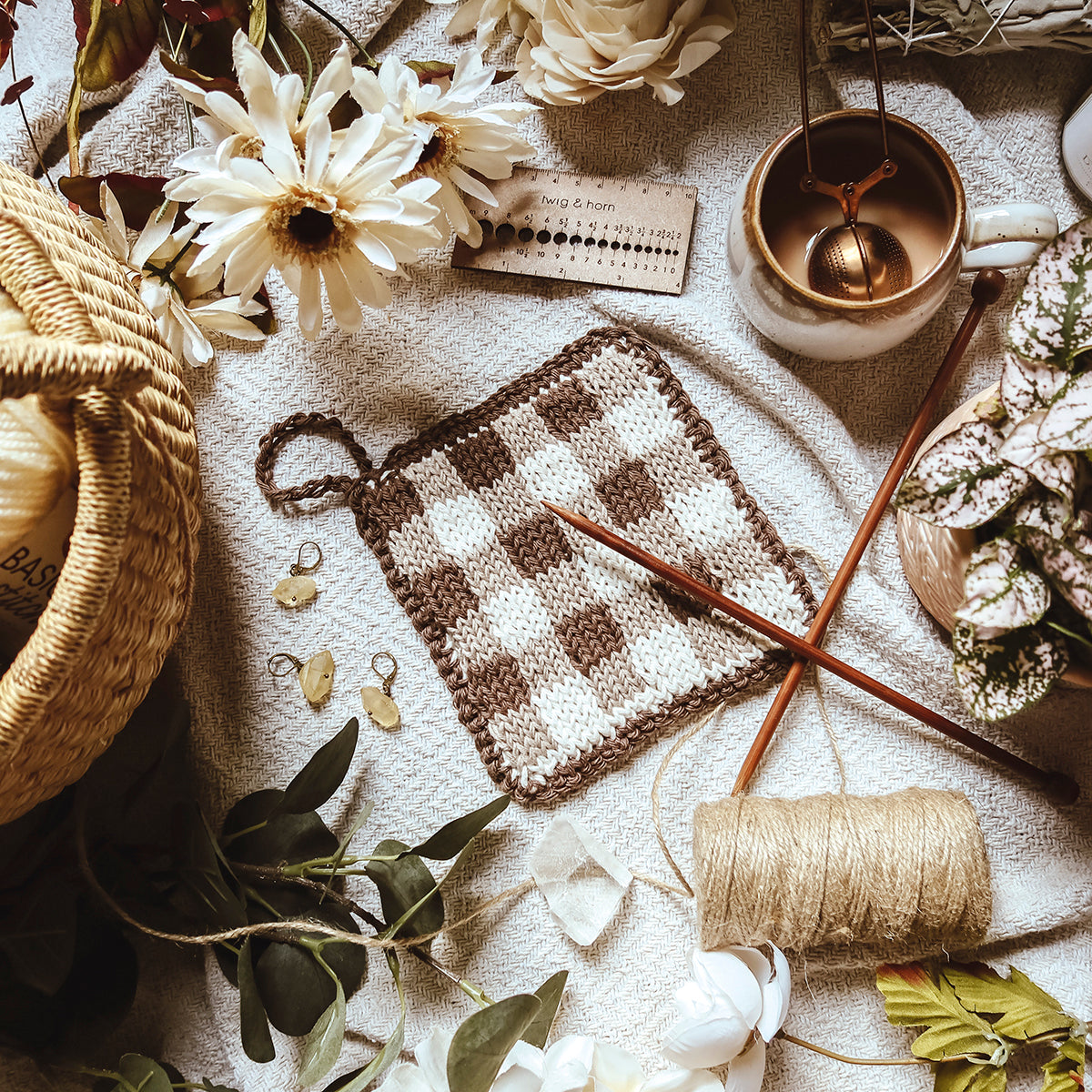 Cottagecore Pot Holder Knitting Pattern PDF
