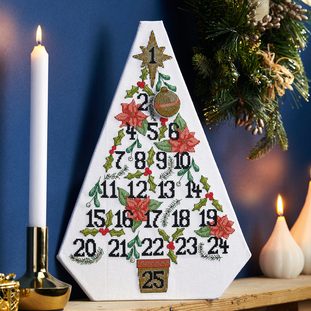 Christmas Countdown Advent Tree Cross Stitch PDF Pattern