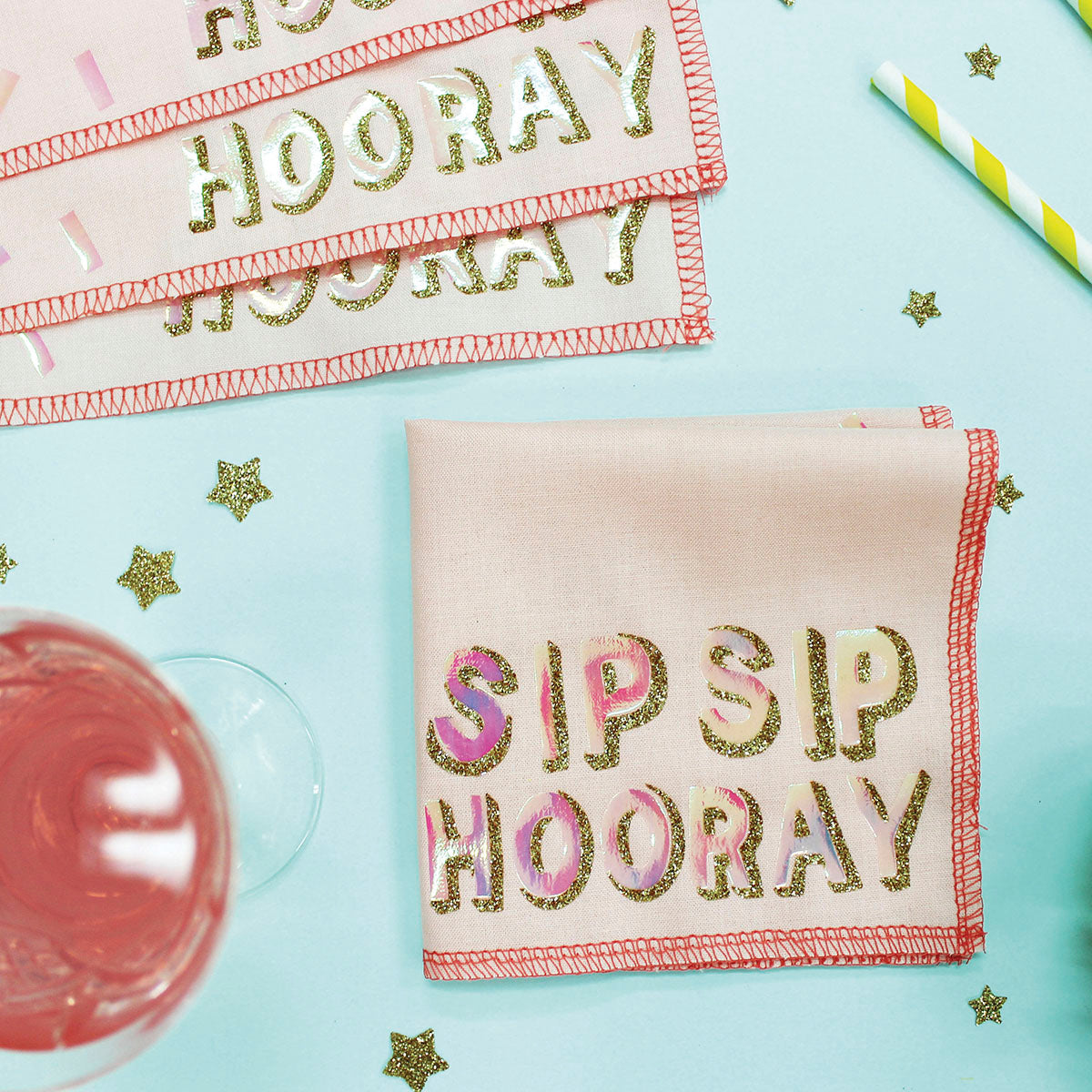 DIY Iridescent Napkin Sewing Pattern PDF