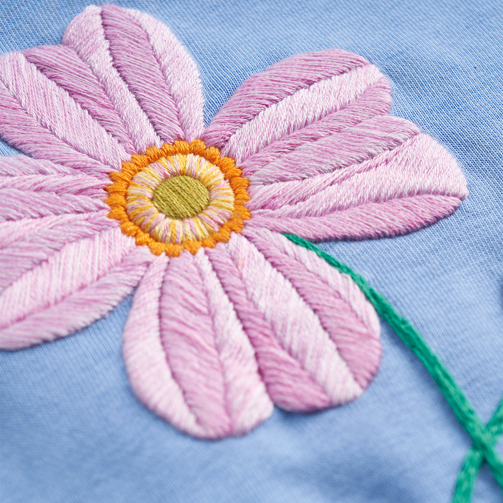 Easy floral motif embroidery pattern PDF