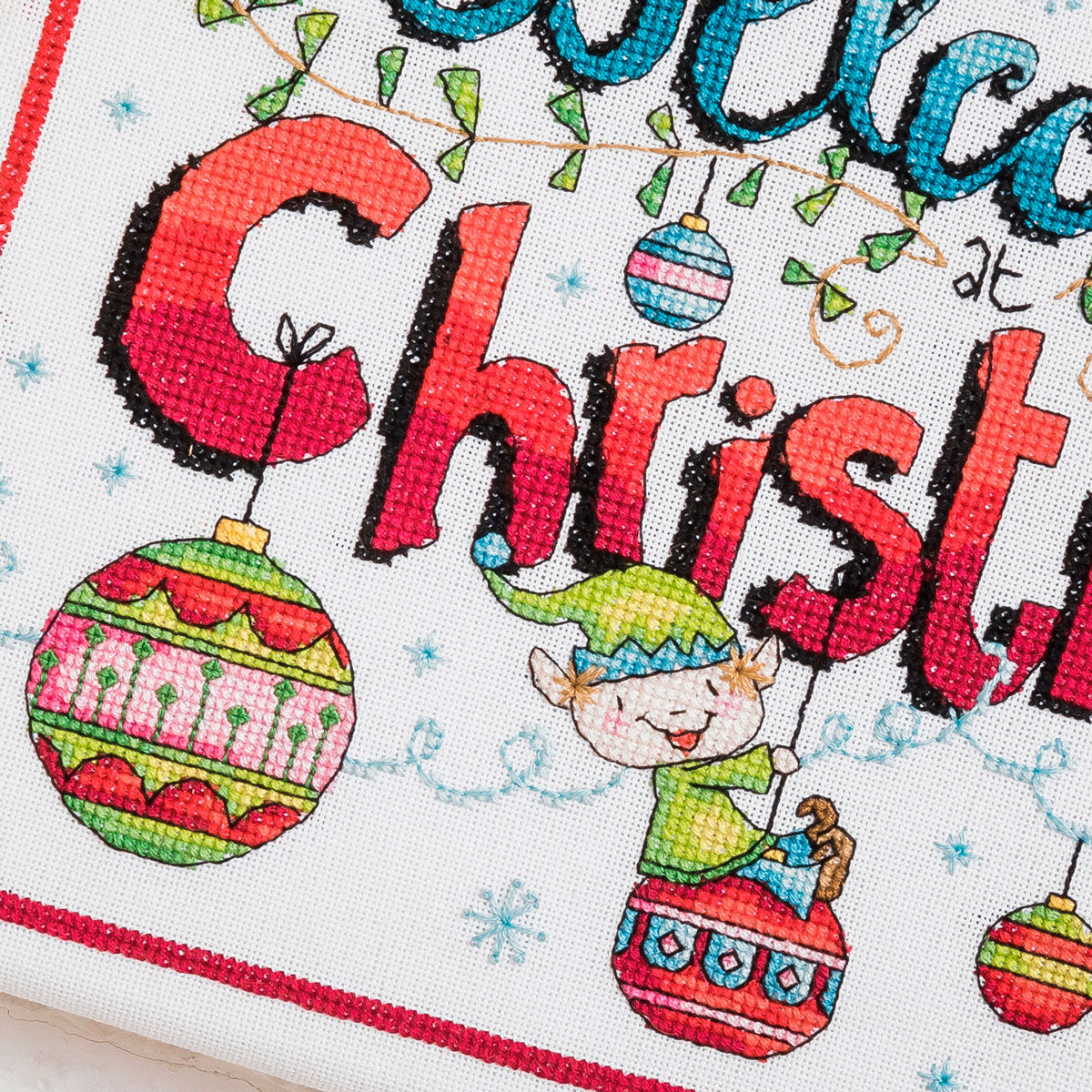 Elf Welcome Sign Cross Stitch PDF Pattern