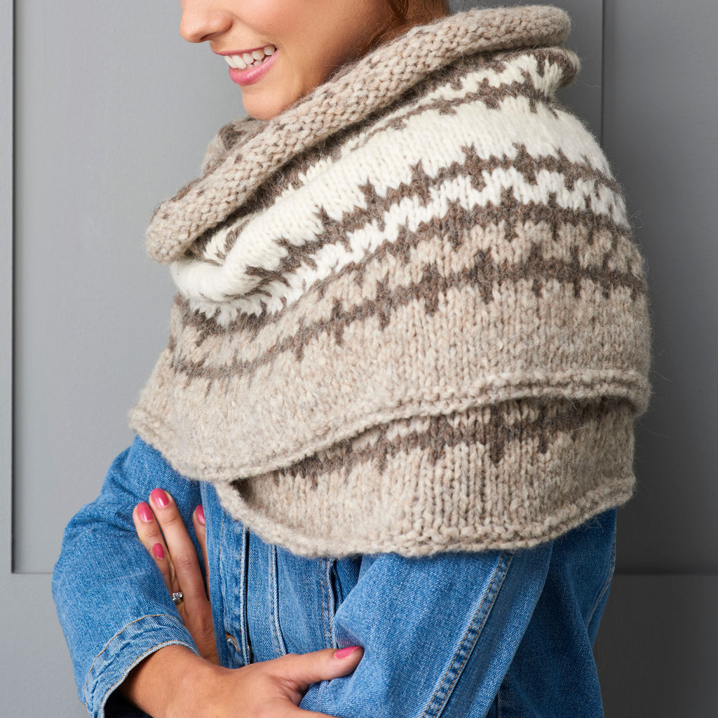 Fair Isle Scarf Knitting Pattern PDF