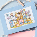 Cute Cat Cards Cross Stitch PDF Pattern