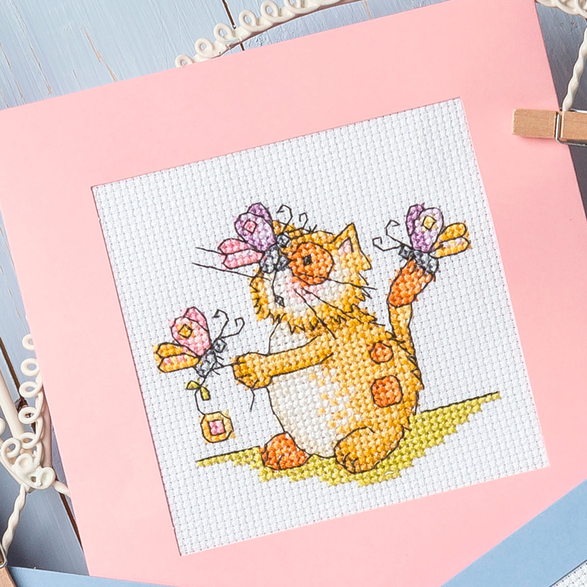 Cute Cat Cards Cross Stitch PDF Pattern