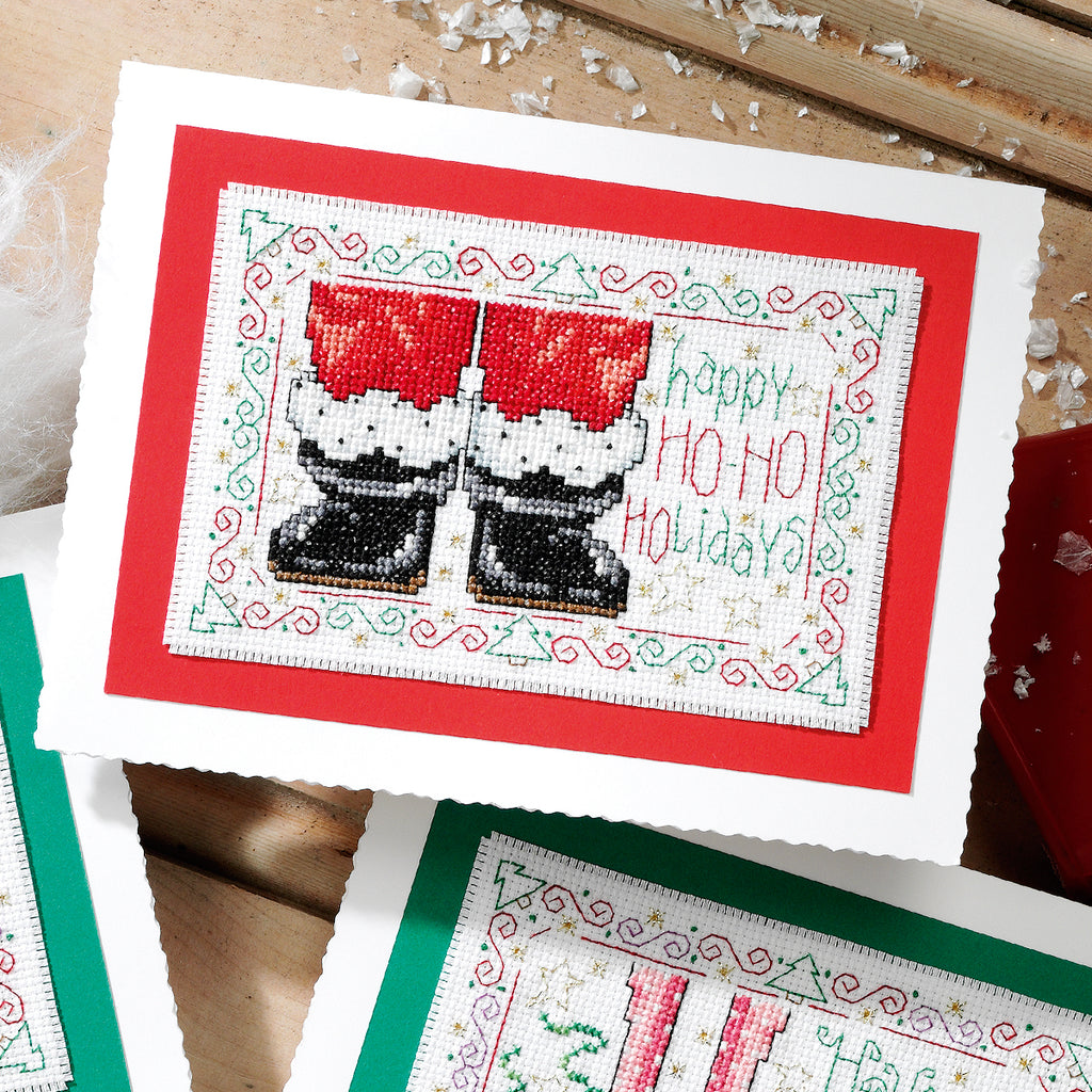 Festive Feet Cards Cross Stitch PDF Patterns