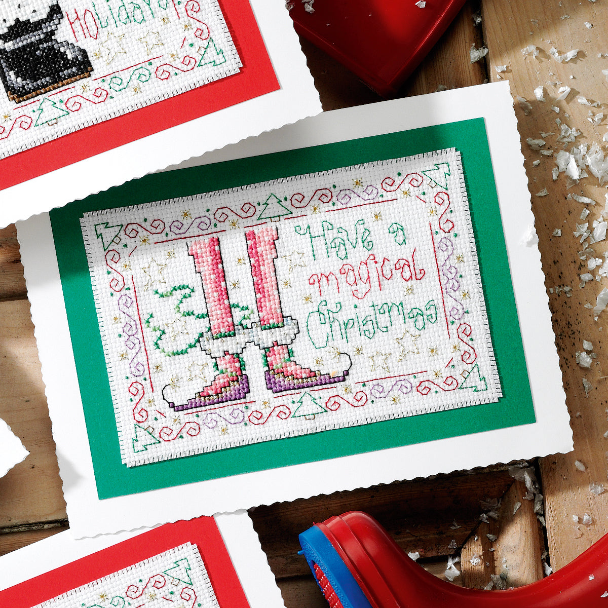 Festive Feet Cards Cross Stitch PDF Patterns