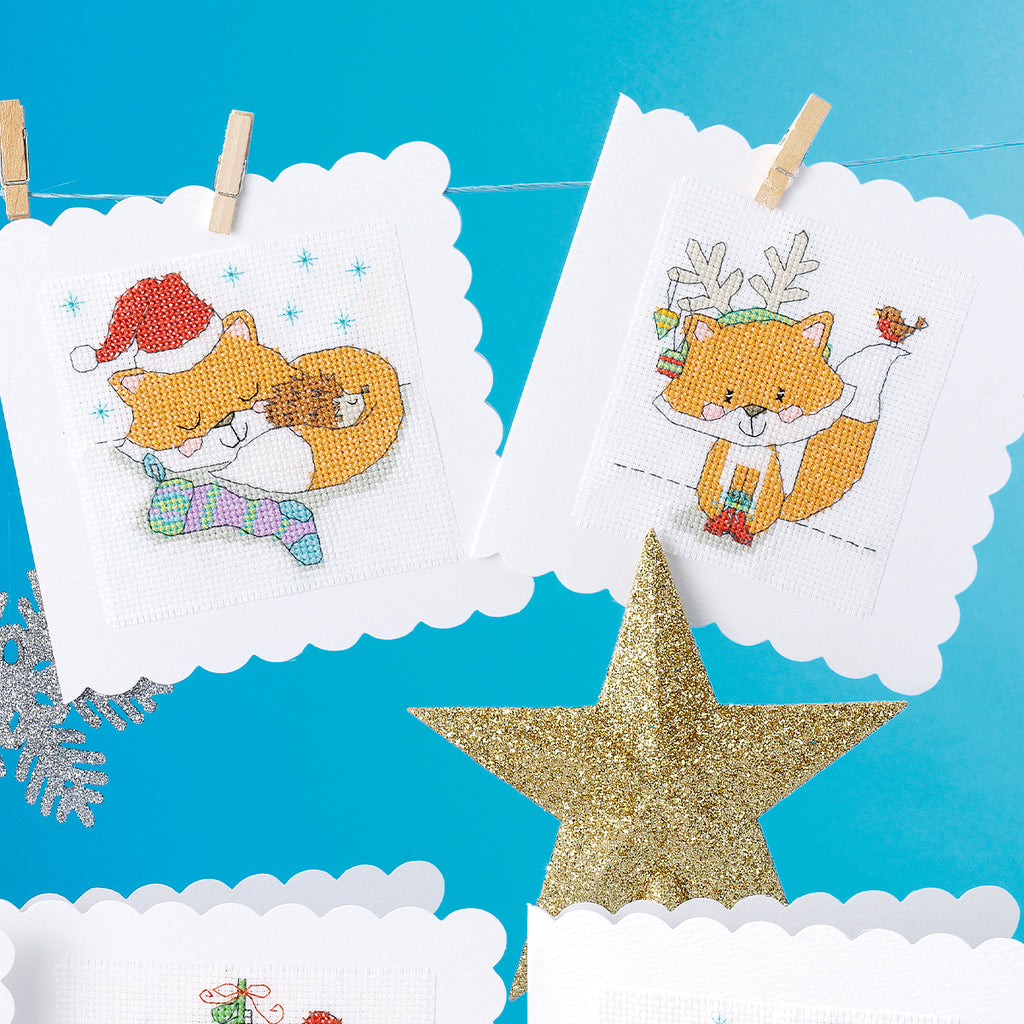 Festive Foxes Cross Stitch PDF Patterns